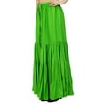 thumbnail image 2 of Bimba Boho Long Flaired Maxi Tier Skirt Elastic Waist Rayon Bohemian Skirts, 2 of 9
