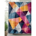 thumbnail image 2 of Modernism Shower Curtain Set ，Waterproof Fabric Shower Curtains Blue Pink Yellow Angular Color Block Shower Curtains for Bathroom,Bathroom Decor 72"x72", 2 of 6