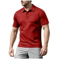 thumbnail image 2 of pstuiky camisetas para hombre, Camisetas para hombre, camisetas casuales básicas de cuello redondo, camisetas de manga corta con bolsillo, blusa de manga corta con cuello vuelto s, 2 of 5