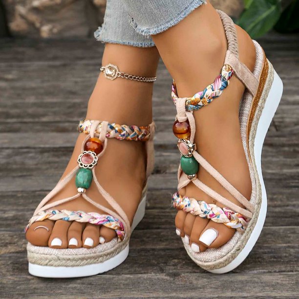 WILLBEST Sandalias De Plataforma Elegantes Para Mujer Para Comodidad Diaria, Vacaciones, Playa Y Citas Laborales, Punta Abierta, Diseño Moderno, Versátiles Y Para Usar En Verano.