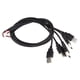 thumbnail image 3 of 5x5 Uds DIY USB 2,0 A Enchufe Macho 2 Pines 2 Cables Conector De Cable De Carga De Energía 50cm, 3 of 8