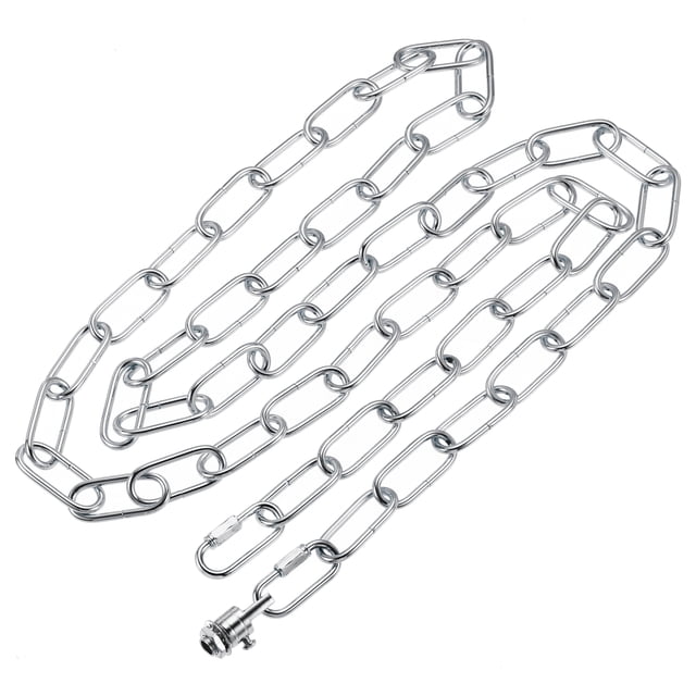 Unique Bargains 80' Long Hook Rings Connectors Pendant Light Fixture Chain Silver 1 Set