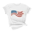 thumbnail image 3 of KALE 4th of July Short Sleeve Shirts for Women American Flag Patriotic 2D Independence Day Print Casual Sports T Shirt Y2K Clothes White XXL, 3 of 7