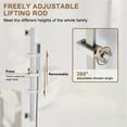 thumbnail image 2 of CASAINC 16" Ceiling Mounted Square Shower System with Wall Mounted Square Shower Head, Handheld Sprayers, and Body Jets, Brushed Nickel, 2 of 9