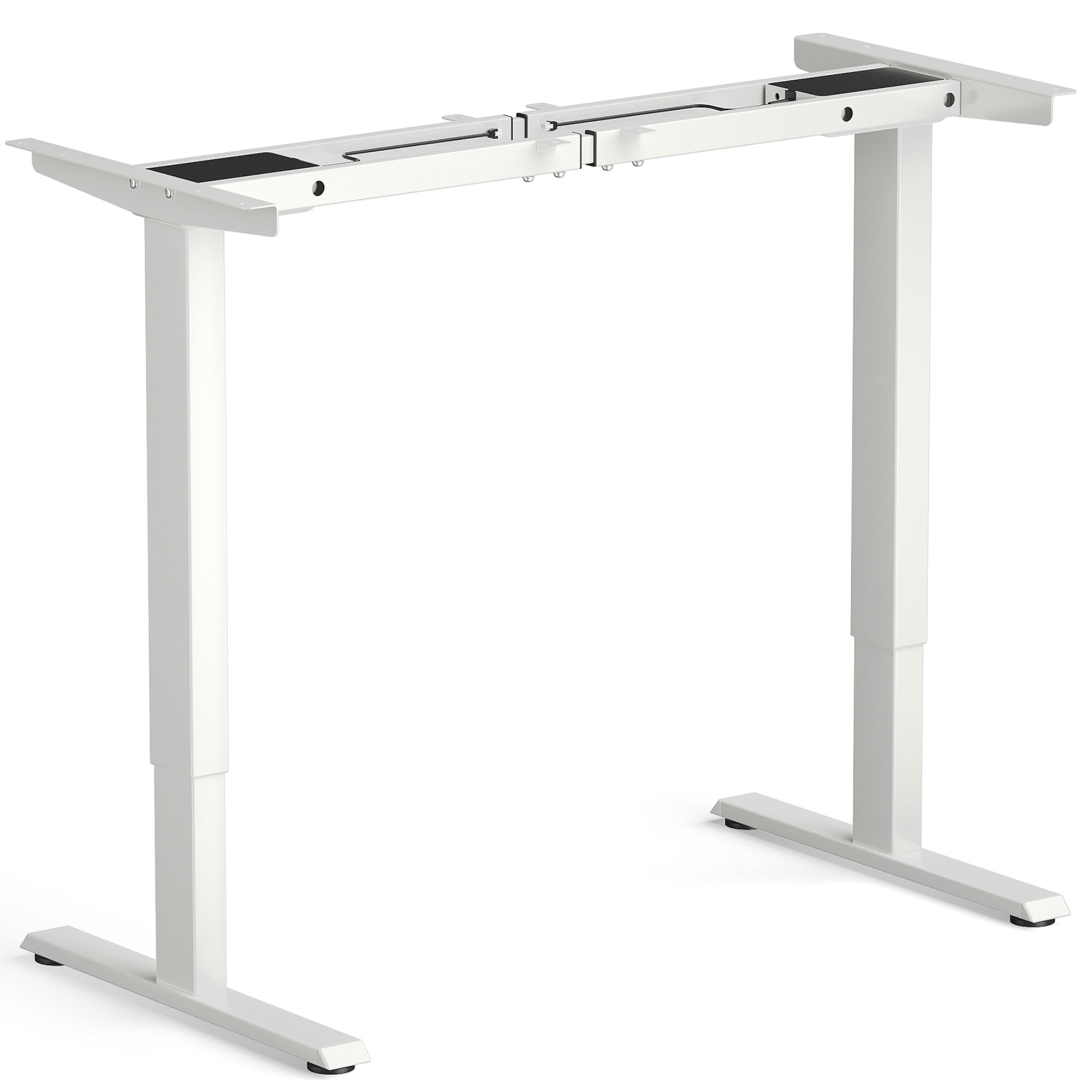 Gymax Dual-Motor Standing Desk Frame Workstation Base w/ Adjustable Height & Width White