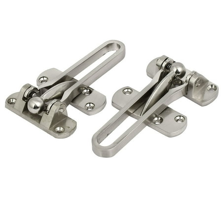 Home Hotel Anti Theft Swing Bar Door Guard Security Bolt Latch 110mm Long 2pcs