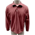 thumbnail image 4 of Men's Solid Color Long Sleeve Button Down Shirt With Collar Casual Rayon Blend Big And Tall, 4 of 4
