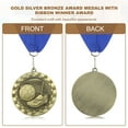 thumbnail image 4 of Uxcell Football Events Sneakers Embossing Award Medals with Ribbons, Winner Medals Prizes for Competitions Sports Party Red, 4 of 7