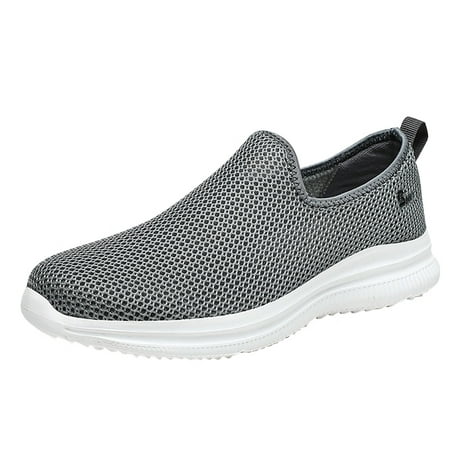 

Sneakers for Men Fashion Summer Men Sneakers Mesh Breathable Flat Lightweight Comfortable Casual Mens Sneakers Mesh Dark Gray 41