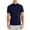 Navy Blue, variant on Mens Short Sleeve Basic Tops Mock Turtleneck Casual Pullover T-Shirt Slim Fit Undershirt Dark Grey M