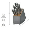 thumbnail image 3 of KitchenAid Classic 12-Piece Japanese Steel Knife Block Set with Built-in Knife Sharpener, Charcoal Gray, 3 of 11