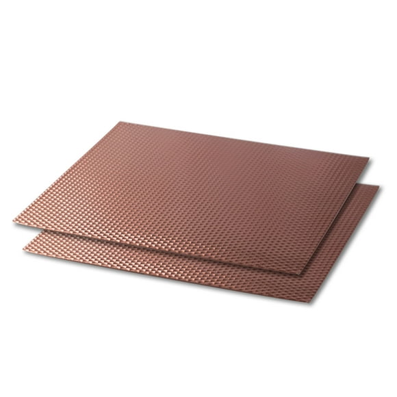 Tapis Protecteur de Comptoir/table en Métal Résistant à la Chaleur, Antidérapant, Grand - 14 Pouces x 17 Pouces - Lot de 2 - Couleur Cuivre