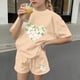 thumbnail image 4 of Vestido de manga corta para niños Día de San Patricio impreso de dos piezas Conjunto de cuello redondo con pantalones cortos, blusa de manga corta, 4 of 6