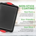 thumbnail image 4 of NutriChef 3-Piece Nonstick Baking Pan Set – Premium Steel Oven Bakeware with Red Silicone Handles, Heavy-Duty Commercial Grade Non-Stick Pans for Cookies, Cakes & Roasting – Easy to Clean Kitchen Set, 4 of 4
