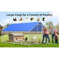 thumbnail image 3 of Sino Luban Metal Large Chicken Coop Run for 20 Chickens/Ducks, Chicken Runs for Yard with Waterproof Cover, Chicken Enclosure Pen Outdoor, Walk-in Poultry Cage (Upgrade Top & Corner Support Brace), 3 of 8