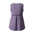thumbnail image 4 of Women's Eyelet Tank Tops Casual Sleeveless V-Neck Blouses Empire Waist Trendy Boho Summer Beach Vacation Outfits, 4 of 6