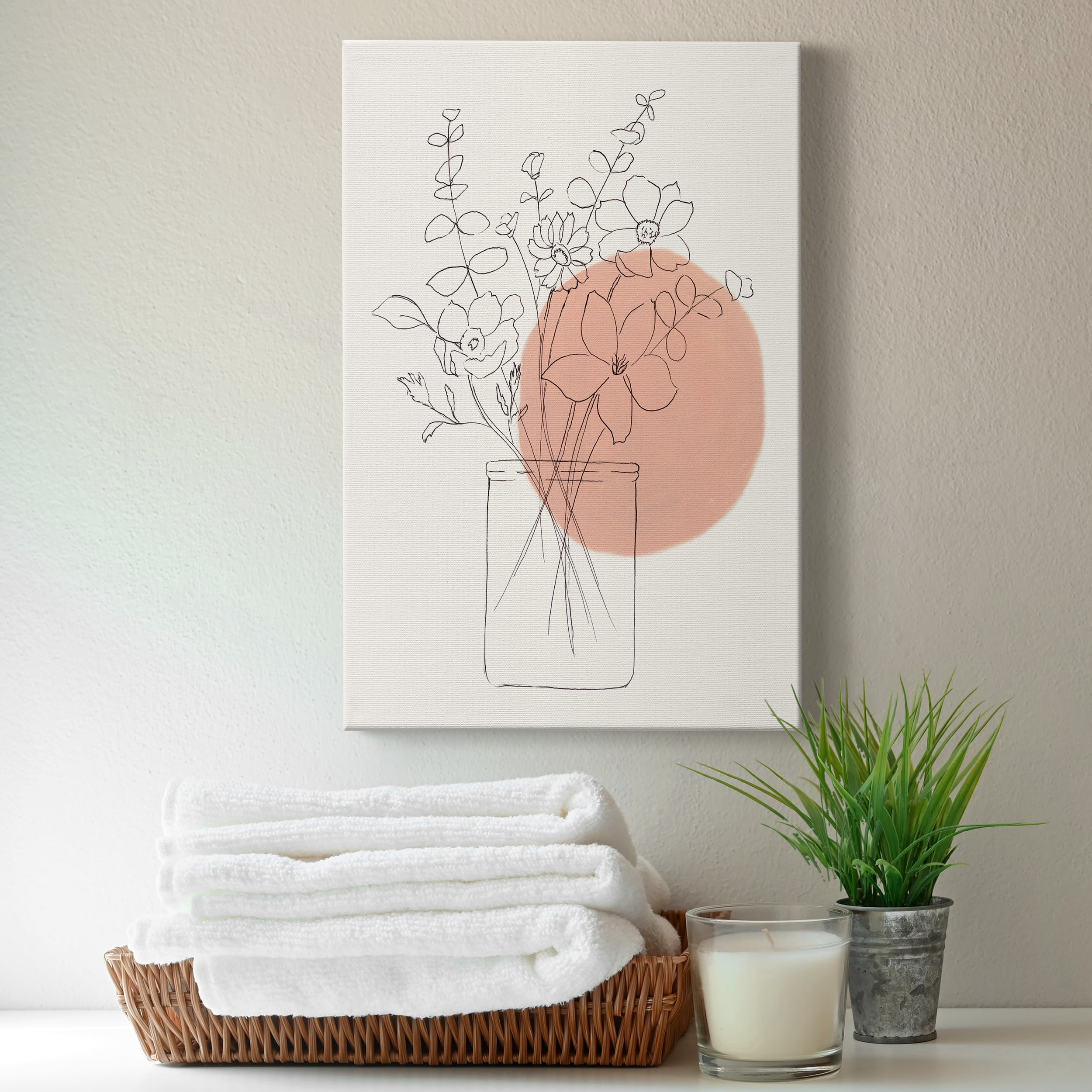Contemporary Wildflower Bouquet Premium Gallery Wrapped Canvas - Ready to Hang - 32 x 48