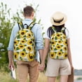 thumbnail image 6 of Daiia Sunflowers Vintage Canvas Backpack for Men and Women ,Hiking Backpack,Travel Laptop Bag for School,Large Capacity Backpack, 6 of 8