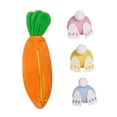 thumbnail image 3 of Conejitos de zanahorias de Pascua Toy Juguete de juguete Decrito de la escena de la escena del diseño de la muñeca del animal Decoración del hogar, 3 of 8