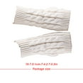 thumbnail image 3 of Linyer 1 Pair Adult Fingerless Mittens Fashionable Women Men Half-finger Knit Covers Clothes Accessory for Decoration Keeping-warm Wear White, 3 of 5