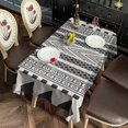 thumbnail image 2 of White Geometric Diamond Chevron Pattern Rectangle Tablecloth 60"x102",Waterproof Polyester Rectangle Table Cloth, Wipeable Spillproof Polyester Tablecloth for Dining, Camping, Indoor and Outdoor, 2 of 6
