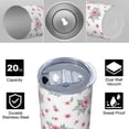 thumbnail image 4 of Pioneer Flower Floral Print Pattern 20oz Skinny Tumbler with Straw & Lid, Double Wall Vacuum Insulated Cup, Leak-Proof, Cup Holder Friendly, Hot 6H Cold 12H, 4 of 6