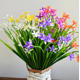 thumbnail image 3 of Xiao Hua 12 flores artificiales de orquídea puntiaguda, flores falsas, flores artificiales para decoración de bodas, 3 of 5