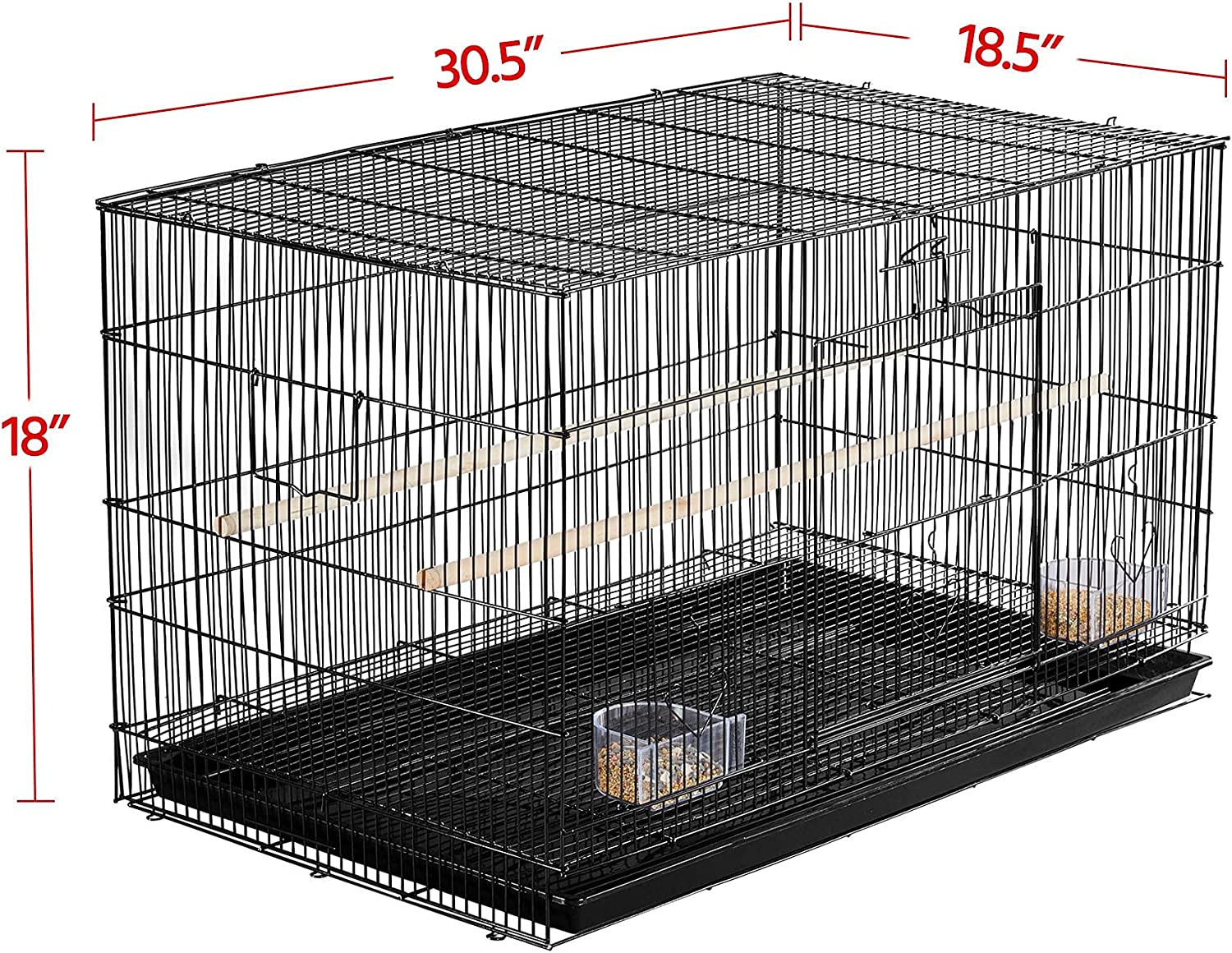 WBTER Pet Products Stackable Rectangle Flight Bird Cages for Small Birds Parrots Parakeets Cockatiels Conures Budgies Lovebirds Canaries Finches w/Slide-Out Tray