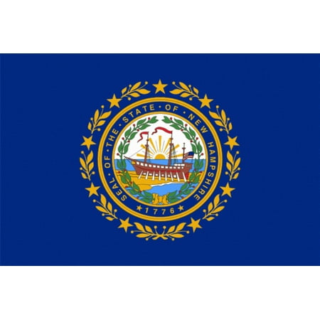 Christmas Manchester Nh Laminated Poster New Hampshire State Flag Concord Manchester Nh Poster Print 24 x 36 ()