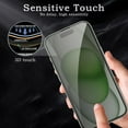 thumbnail image 3 of 3 Pack for iPhone 15 Plus Privacy Screen Protector, 9H Anti Spy Dark Tempered Glass Screen Protector for iPhone 15 Plus, Easy Installation, Bubble Free, 3 of 7