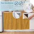 thumbnail image 4 of Ginger Yellow Under Sink Curtain for Closet, Privacy Short Cabinet Curtains, Modern Simple Solid Color Pattern Self Adhesive RV/Open Cabinet Skirt Adds Bathroom Storage 11"x13", 4 of 8