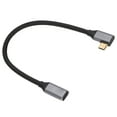 thumbnail image 4 of 4K 100W PD 5A Right Angle Bend 90 Degree Type C Male To Female Extension Cable With Smart Chip, Durable Material, HD Screencasting, And Thickened Net Tail For Mobile Phones,, 4 of 8