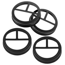 4 Pcs Ring Toy Mason Jar Toothbrush Holder Lid 8.60X8.60X1.70CM Black