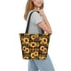 thumbnail image 2 of Fotbe Brown Blue Plaid Sunflower Bolsa de Playa con Estampado, Bolsa de Hombro, Bolsa de Mano Espaciosa, Bolsa de Viaje Ligera, Bolsa de Compras Versátil, 2 of 6