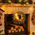 thumbnail image 3 of Fllostpr Christmas Diamond DIY Wreath Pendant Handmade 5.7x5.7" Acrylic Stickers Decor for Window Foliage Home Styling, 3 of 8