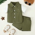 thumbnail image 2 of JLFKNG Little Boys Outfits Simple Solid Color Handsome Formal Baby Boys Outfits Sets Comfy Lovely Clothing, 2 of 9