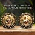thumbnail image 2 of Golden Buddha Lotus Wall Clock 10-Inch Silent Wooden Wall Clock, Battery Operated (AA Batteries Not Included), Artistic Home Decor, 2 of 7