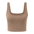 thumbnail image 4 of DuoJiaJ New European And Style Women's Clothing Solid Color Fashion Trend Thread Short Vest Women's Fashion Vest Brown S, 4 of 4