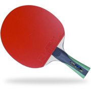 GEWO CS Energy Power Pre-Assembled Table Tennis Racket, ITTF Approved Ping Pong Paddle, 5-Ply Wood Blade, 1.8 mm Sponge, Flared Handle