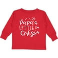 thumbnail image 3 of Inktastic Papa's Little Girl with Hearts Flower and Butterfly Girls Long Sleeve Toddler T-Shirt, 3 of 5