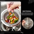 thumbnail image 3 of Anti-Clogging Kitchen Sink Strainer Stainless Steel Silver for Drain Maintenance Filter Food Residues 2Pcs, 3 of 4