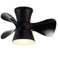 thumbnail image 1 of Black Led Ceiling Fan With Light Remote Control 3 Color Temperatures 6 Wind Levels For Bedroom Living Room 22.8X11 Inch, 1 of 9