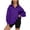 Purple, variant on jsaierl Quarter Zip Sweatshirt for Women Lapel Solid Top Loose Pullover Oversized Sweatshirt Long Sleeve Cozy Shirt Blouse