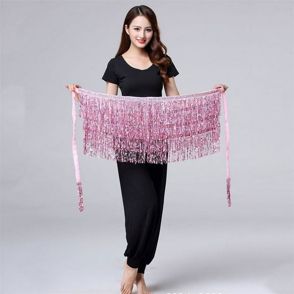 Racing Butterfly Dance Hip Skirt Sequins Fringe Skirt Tassel Hip Scarf Rave Skirt for Women