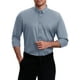 thumbnail image 5 of CAMISAS FORMAL DE MANGA LARGA CON CUELLO PUNTA PARA HOMBRE DE COLOR SÓLIDO GRIS 2XL, 5 of 6