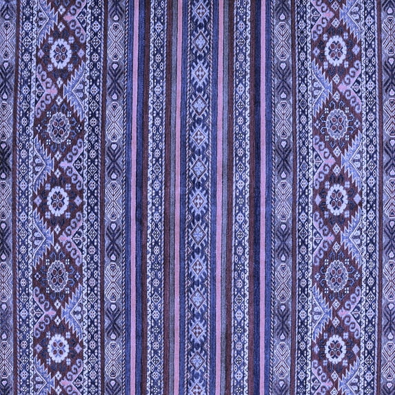 Ahgly Company Indoor Square Abstract Blue Modern Area Rugs, 4' Square