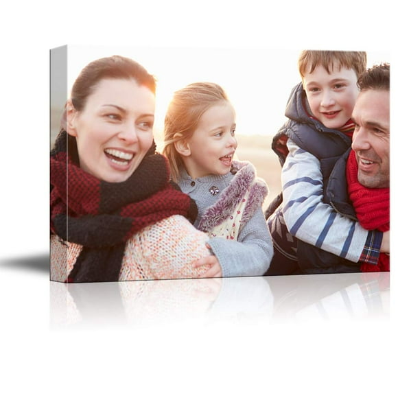 NWT Custom Canvas Prints with Your Photos for Family Personalized Canvas Pictures for Wall to Print Framed 12x18 inches