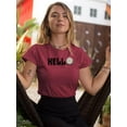 thumbnail image 2 of Hello Daisy Flower T-Shirt Women -Image by Shutterstock, Female 4X-Large, 2 of 4