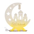thumbnail image 4 of Centros de mesa Moon Castle Eid AL, escultura tallada, decoración del hogar de Ramadán para regalo de cumpleaños, pasillo, gabinete, oficina, chimenea C, 4 of 8