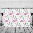 thumbnail image 2 of ABPHOTO Polyester 7x5ft Flamingo Backdrop Leaf Petal Flamingo Photography Background and Photography Studio Backdrop Props, 2 of 5